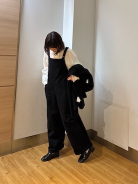 「アイテム（サロペット/オーバーオール）」を使った、Rさん（レディース・156cm）の秋コーディネート