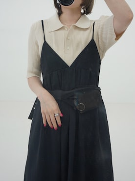 「アイテム（ボディバッグ/ウエストポーチ）」を使った、Rさん（レディース・156cm）の秋コーディネート