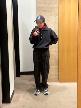 「アイテム（チェスターコート）」を使った、Rさん（レディース・156cm）の冬コーディネート