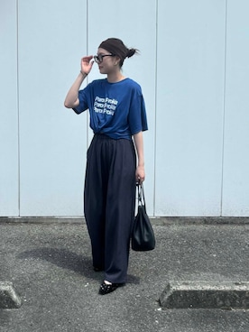 「アイテム（ヘアバンド）」を使った、りなさん（レディース・156cm）の夏コーディネート