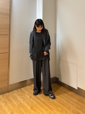 「アイテム（ストール/ショール）」を使った、Rさん（レディース・156cm）の秋コーディネート