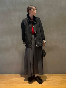 「Barbour（バブアー）のアイテム」を使った、Rさん（レディース・156cm）の秋コーディネート