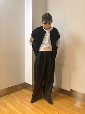 「ゆるピタ×ナチュラル」｜Rさん（レディース・156cm）の冬コーディネート