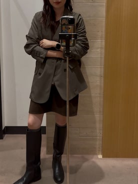 「アイテム（その他アウター）」を使った、Rさん（レディース・156cm）の秋コーディネート