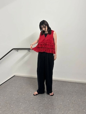 「NICOLAS LAINAS（ニコラスライナス）のアイテム」を使った、Rさん（レディース・156cm）の夏コーディネート
