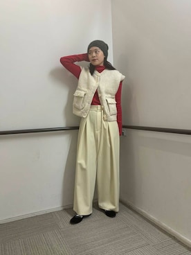 「ゆるピタ×ナチュラル」｜Rさん（レディース・156cm）の秋コーディネート