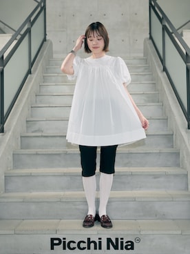 「SENSE OF PLACE by URBAN RESEARCH（センスオブプレイスバイアーバンリサーチ）のストレッチカプリパンツ（その他パンツ、ブラック系）」を使った、Rさん（レディース・156cm）の夏コーディネート