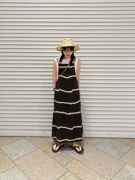 「URBAN RESEARCH（アーバンリサーチ）のアイテム（ワンピース）」を使った、りなさん（レディース・156cm）の夏コーディネート