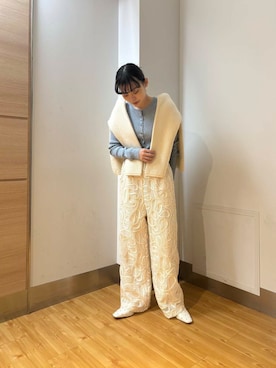 「ゆるピタ×ナチュラル」｜Rさん（レディース・156cm）の冬コーディネート