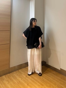 「綺麗めコーデ」｜りなさん（レディース・156cm）の夏コーディネート