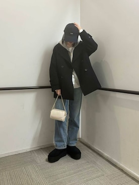 「ゆるピタ×ナチュラル」｜Rさん（レディース・156cm）の冬コーディネート