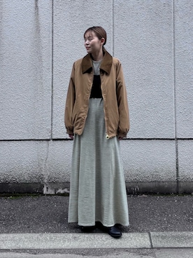 「URBAN RESEARCH（アーバンリサーチ）の『別注』Barbour / URBAN RESEARCH　SHORT JACKET（その他アウター、ベージュ系）」を使った、Rさん（レディース・156cm）の秋コーディネート