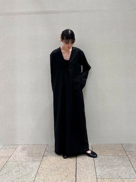 「綺麗めコーデ」｜「アイテム（バレエシューズ）」を使った、りなさん（レディース・156cm）の冬コーディネート
