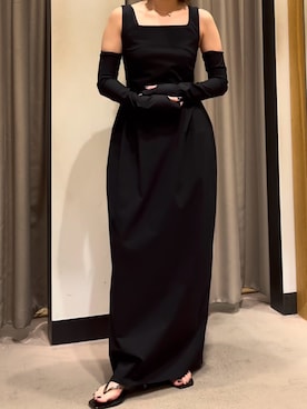 「URBAN RESEARCH（アーバンリサーチ）のTeya　NO MATTER DRESS（ワンピース、ブラック系）」を使った、Rさん（レディース・156cm）の夏コーディネート