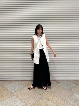 「ITTI（イッチ）のアイテム」を使った、りなさん（レディース・156cm）の夏コーディネート