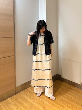 「URBAN RESEARCH（アーバンリサーチ）のアイテム（ワンピース）」を使った、りなさん（レディース・156cm）の夏コーディネート