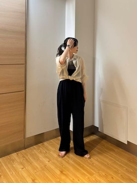 「URBAN RESEARCH（アーバンリサーチ）のアイテム（オールインワン・サロペット）」を使った、りなさん（レディース・156cm）の夏コーディネート