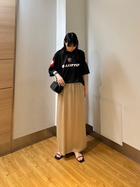 「綺麗めコーデ」｜「アイテム（サンダル）」を使った、りなさん（レディース・156cm）の夏コーディネート