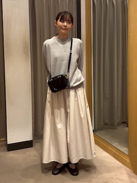 「URBAN RESEARCH（アーバンリサーチ）のCHRISTIAN VILLA　エナメルカーフレザーショルダーバッグ（ショルダーバッグ）」を使った、Rさん（レディース・156cm）の秋コーディネート