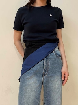「PETIT BATEAU（プチバトー）のアイテム」を使った、りなさん（レディース・156cm）の夏コーディネート