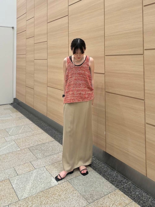 『2サイズ展開』キュプラサテンストレートスカート