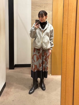 「ゆるピタ×ナチュラル」｜Rさん（レディース・156cm）の冬コーディネート