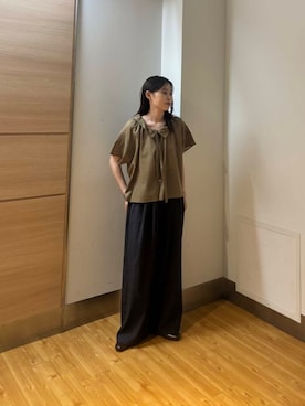 「綺麗めコーデ」｜りなさん（レディース・156cm）の夏コーディネート