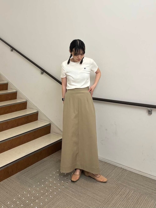 MHLリネン混ロングスカート・美品 セール】『2サイズ展開』リネン混ロングスカート（スカート