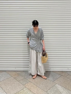 「URBANRESEARCH」｜「アイテム（キャミソール）」を使った、りなさん（レディース・156cm）の春コーディネート