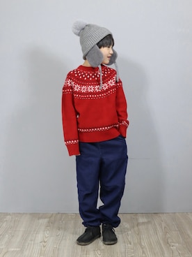 「アイテム（ニット/セーター）」を使った、Ｒ兄弟さん（キッズ・124cm）の秋コーディネート