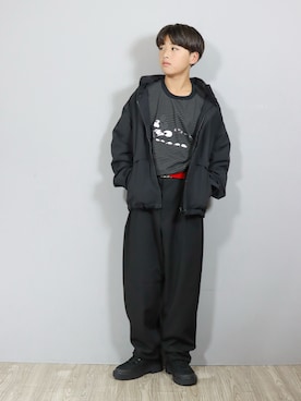 「アイテム（ブーツ）」を使った、Ｒ兄弟さん（キッズ・157cm）の秋コーディネート