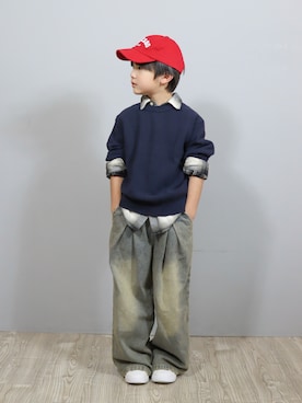 「アイテム（パンツ）」を使った、Ｒ兄弟さん（キッズ・124cm）の秋コーディネート