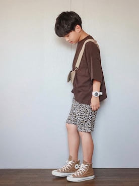「アイテム（バッグ）」を使った、Ｒ兄弟さん（キッズ・142cm）の夏コーディネート