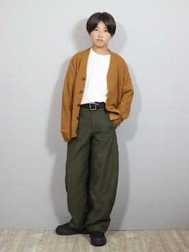 「アイテム（ブーツ）」を使った、Ｒ兄弟さん（キッズ・157cm）の秋コーディネート