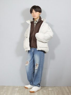 「アイテム（その他アウター）」を使った、Ｒ兄弟さん（キッズ・157cm）の冬コーディネート