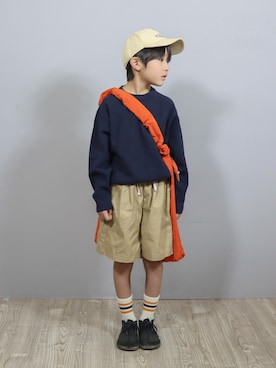 「アイテム（パンツ）」を使った、Ｒ兄弟さん（キッズ・124cm）の秋コーディネート