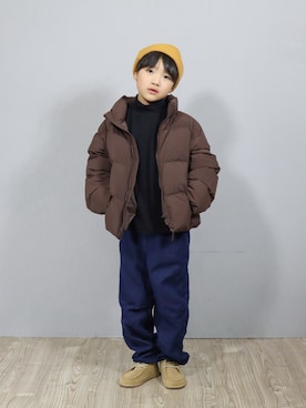 「アイテム（ダウンジャケット/コート）」を使った、Ｒ兄弟さん（キッズ・124cm）の秋コーディネート