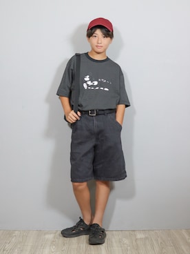 「アイテム（デニムパンツ）」を使った、Ｒ兄弟さん（キッズ・157cm・10代）の夏コーディネート