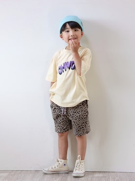 「ハイカットスニーカー」｜Ｒ兄弟さん（キッズ・110cm）の夏コーディネート