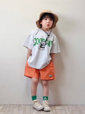 「ハイカットスニーカー」｜Ｒ兄弟さん（キッズ・110cm）の春コーディネート