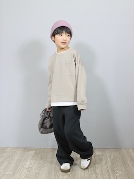 「アイテム（スウェット）」を使った、Ｒ兄弟さん（キッズ・124cm）の秋コーディネート