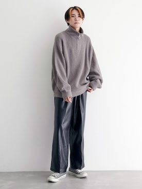 「JUNRED（ジュンレッド）のアイテム（ニット/セーター）」を使った、omatsuさん（メンズ・169cm）の秋コーディネート