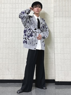 「JUNRED（ジュンレッド）のアイテム（カーディガン/ボレロ）」を使った、omatsuさん（メンズ・169cm）の秋コーディネート