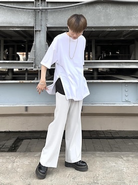 「JUNRED（ジュンレッド）のアイテム（タンクトップ）」を使った、omatsuさん（メンズ・169cm）の夏コーディネート