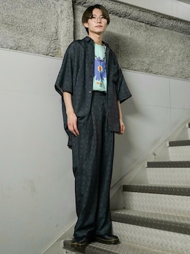 「re_k by JUNRED（レクバイジュンレッド）のアイテム（トップス）」を使った、omatsuさん（メンズ・169cm）の春コーディネート