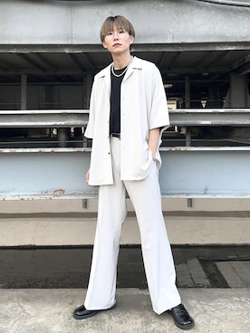 「JUNRED（ジュンレッド）のアイテム（タンクトップ）」を使った、omatsuさん（メンズ・169cm）の夏コーディネート