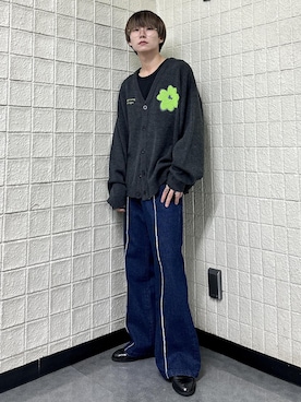 「re_k by JUNRED（レクバイジュンレッド）のアイテム（カーディガン/ボレロ）」を使った、omatsuさん（メンズ・169cm）の秋コーディネート