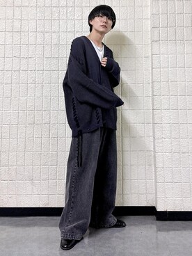 「JUNRED（ジュンレッド）のアイテム（カーディガン/ボレロ）」を使った、omatsuさん（メンズ・169cm）の秋コーディネート