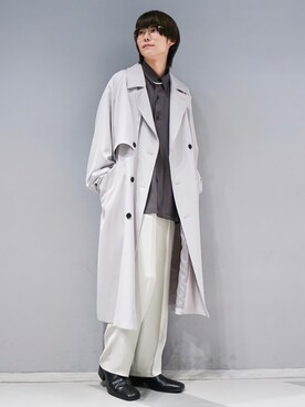 「JUNRED（ジュンレッド）のアイテム（トレンチコート）」を使った、omatsuさん（メンズ・169cm）の冬コーディネート