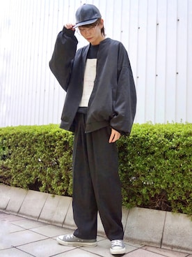 「JUNRED（ジュンレッド）のアイテム（キャップ）」を使った、omatsuさん（メンズ・169cm）の秋コーディネート